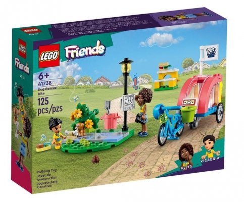 Zestaw Prezent Klocki LEGO Friends 41738 Rower do Ratowania Psów 6+ Torba