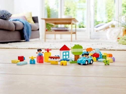 Zestaw Prezent LEGO Duplo Średnie Pudełko z Klockami BOX 65 Klocki 2+ Torba