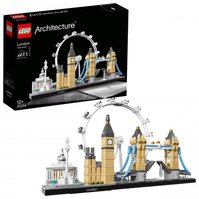 Zestaw Prezent LEGO Architecture 21034 Londyn Big Ben Tower Bridge + Torba