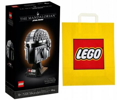 Zestaw Prezent LEGO Star Wars 75328 HEŁM MANDALORIANINA 584 Klocki + Torba