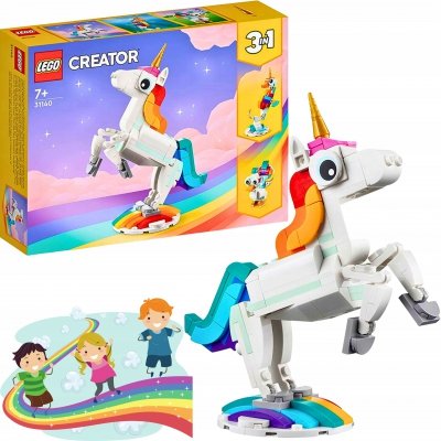 Zestaw Prezent Klocki LEGO Creator 31140 MAGICZNY JEDNOROŻEC 3w1 7+ Torba