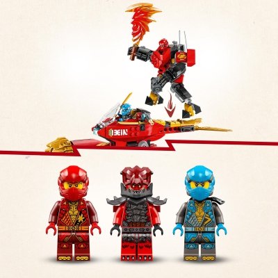 Zestaw Prezent LEGO Ninjago 71830 Burzowy Jeździec Mech Kaia Klocki + Torba