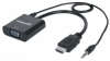 Konwerter MANHATTAN HDMI (M) + Jack 3.5 mm - VGA (F) VGA - HDMI + 3.5 mm audio 151450