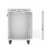 SZAFA INSTALACYJNA RACK STOJĄCA 19 15U 600X600 SZARA DRZWI SZKLANE LCD LANBERG (FLAT PACK) V2