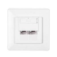 Netrack gniazdo kompletne podtynkowe 2xRJ45 8p8c UTP Cat6 