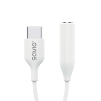 Adapter SAVIO AK-52 USB typ C - MiniJack 3.5 mm 