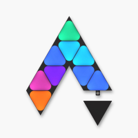 Nanoleaf Shapes Mini Triangles Expansion Pack - dodatkowe panele świetlne (10 paneli świetlnych) (black) 