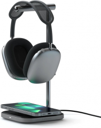 Satechi Headphone Stand 2in1 - podstawka do AirPods Max oraz ładowarka bezprzewodowa (space gray) 
