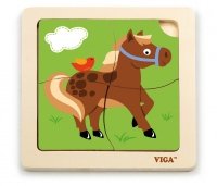 Viga 51312 Puzzle na podkładce - Konik 