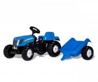 Rolly Toys 013074 Traktor Rolly Kid New Holland Agriculture z przyczepą 