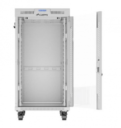 SZAFA INSTALACYJNA RACK STOJĄCA 19 22U 600X800 SZARA DRZWI SZKLANE LCD LANBERG (FLAT PACK) V2