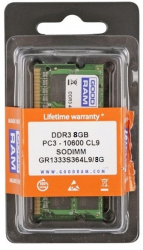 Pamięć GOODRAM (SODIMM/DDR3/8 GB/1333MHz/9 CLCL/SINGLE)