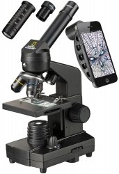 Mikroskop Bresser National Geographic o powiększeniu 40–1280 razy z uchwytem do smartfonu