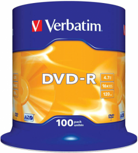 DVD-R VERBATIM 4.7 GB 16x Cake 100  szt.