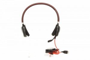 Słuchawki nauszne z mikrofonem JABRA Evolve 40 Duo (1.2m /Przewodowe wtyk/Czarny)