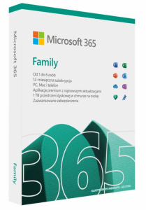 Microsoft 365 Family PL P8 1Y Win/Mac 6GQ-01593                 Zastępuje P/N: 6GQ-01161