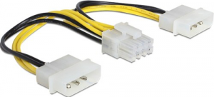 Kabel DELOCK 8Pin Eps(F) -2x Molex 4Pin 83410