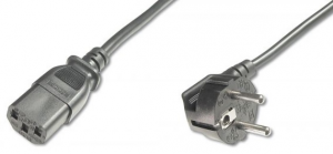 Kabel zasilający ASSMANN Schuko kątowy (CEE 7/7) - IEC 7/7 0.75m. AK-440109-008-S
