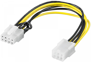 Kabel AKYGA Adapter PCI Express 6 pin F do 8 pin M AK-CA-07