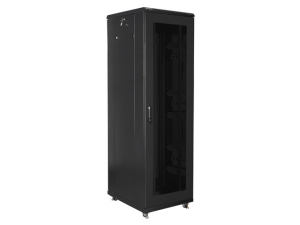 SZAFA INSTALACYJNA RACK STOJĄCA 19 42U 600X800 CZARNA DRZWI PERFOROWANE LANBERG (FLAT PACK)