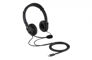 Słuchawki z mikrofonem Na głowę KENSINGTON K97457WW (2m /Złącze USB typu C wtyk/Czarny)