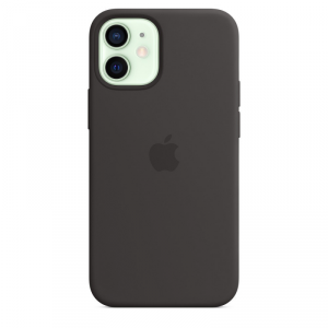 Silikonowe etui z MagSafe do iPhonea 12 mini Czarne