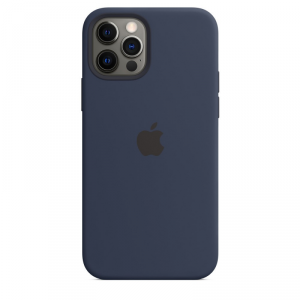 Silikonowe etui z MagSafe do iPhonea 12 i 12 Pro Granatowe