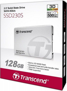TRANSCEND 2.5″ 128 GB SATA III (6 Gb/s) 560MB/s 300MS/s