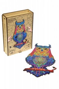 EKOLOGICZNE DREWNIANE PUZZLE MAGICZNA SOWA 148 zabaweczka