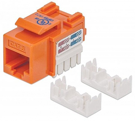 Moduł Keystone Cat6 UTP RJ45 zaciskany pomarańczowy