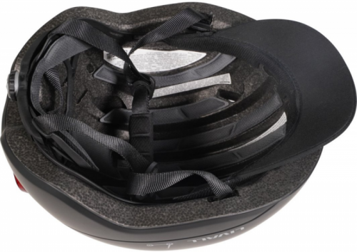 Kask miejski 57-61 cm światła LED czujnik upadku SOS czarny