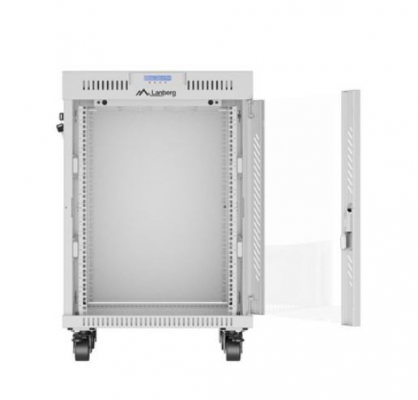 SZAFA INSTALACYJNA RACK STOJĄCA 19&quot; 15U 600X600 SZARA DRZWI SZKLANE LCD LANBERG (FLAT PACK) V2