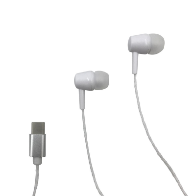 Słuchawki douszne z mikrofonem MEDIA-TECH MT3600W (1.15m /Złącze USB typu C wtyk/Biały)