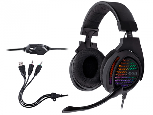 Słuchawki z mikrofonem TRACER GameZone Aligator RGB Czarny