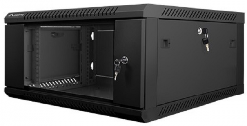 Szafa instalacyjna wisząca 19&#039;&#039; 4U 600X600mm czarna (drzwi       szkalne)