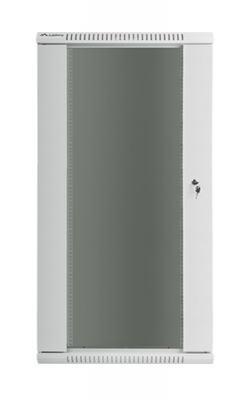 Szafa instalacyjna wisząca 19&#039;&#039; 27U 600X600mm szara (drzwi       szklane)