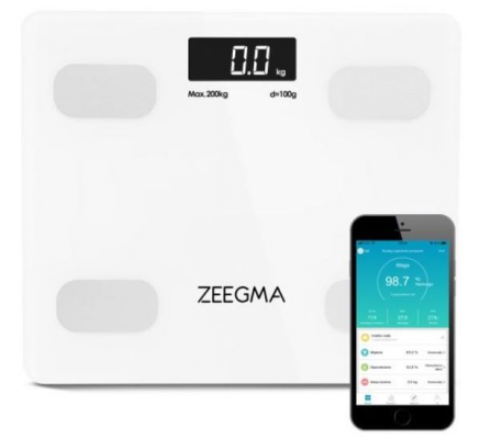 Waga łazienkowa ZEEGMA ZE-GEWIT WHITE (maks. 200kg /Biały)
