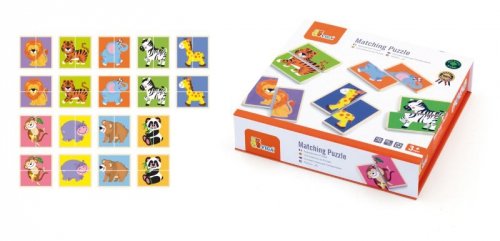 Viga 50842 Puzzle dopasowanka - dzikie zwierzęta