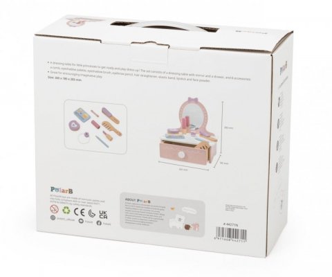 Viga 44271N PolarB Drewniana toaletka z akcesoriami do zabawy