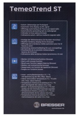 Stacja meteorologiczna Bresser TemeoTrend ST RC, czarna