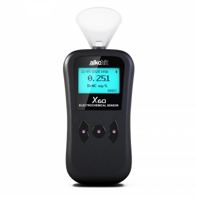 Alkomat Alkohit X60 w skrzyneczce aluminiowej