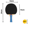 Zestaw do ping ponga 2x paletka + 3x piłeczka