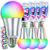 Żarówki kolorowe led rgb + piloty zestaw 4 sztuk