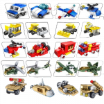 Klocki w pudełkach - 20 modeli pojazdów do złożenia