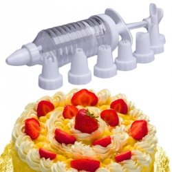 Szpryca do kremu dekorator ciast 8 końcówek