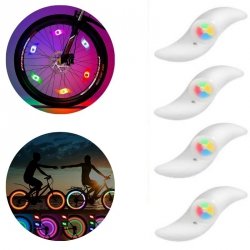 Nakładki świecące led na szprychy rowerowe 4 sztuki