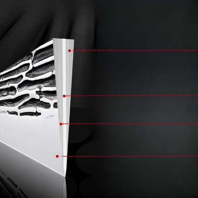 Nóż tasak japoński Kuroperl ostry do mięs ryb warzyw