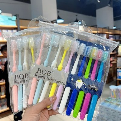 zestaw 10 sztuk miękkich szczoteczek do zębów