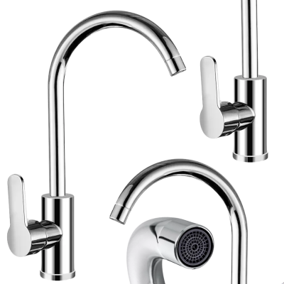 Bateria kuchenna srebrna błyszcząca – obrotowa 360°, perlator EKO