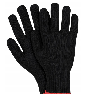 10 par rękawic roboczych zimowych ocieplanych czarnych